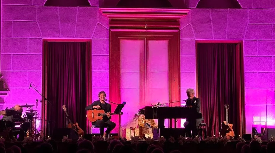 Marcello Cirillo in concerto in location con luci viola